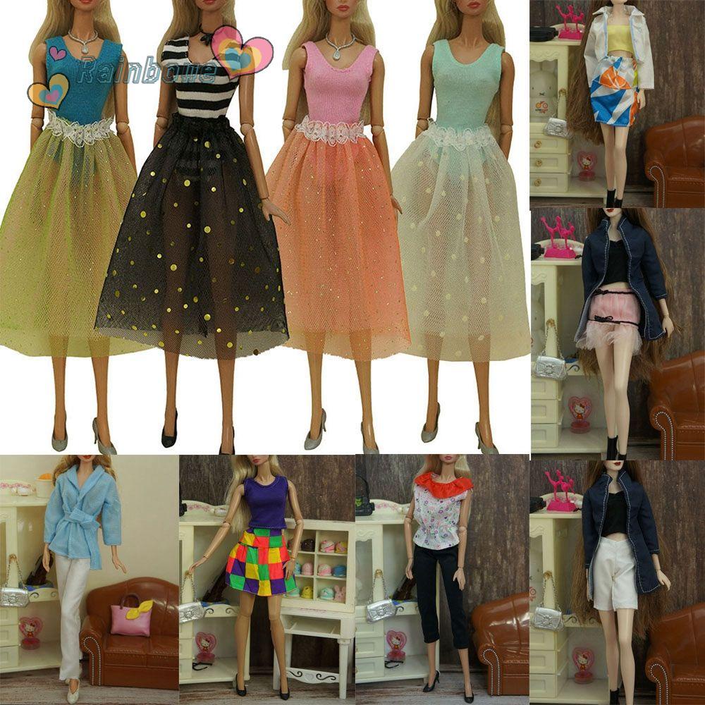 Váy Búp Bê Cầu Vồng Mới Nhất Tự Làm Quần Áo Cô Gái