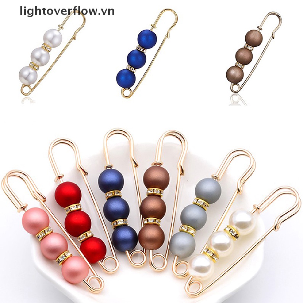 [lightoverflow] Ghim Cài Thắt Lưng Váy Đính Hạt Ngọc Trai Lớn An Toàn [VN]