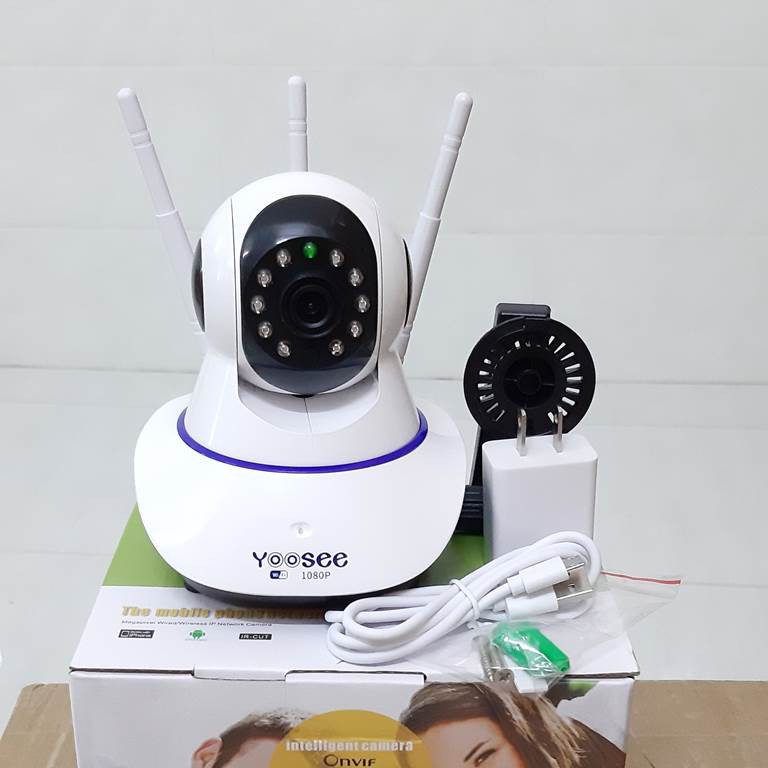 Camera wifi yoosee 3 râu xoay 360 trong nhà hỗ trợ hồng ngoại quay đêm khe thẻ nhớ ghim trên đầu camera | BigBuy360 - bigbuy360.vn