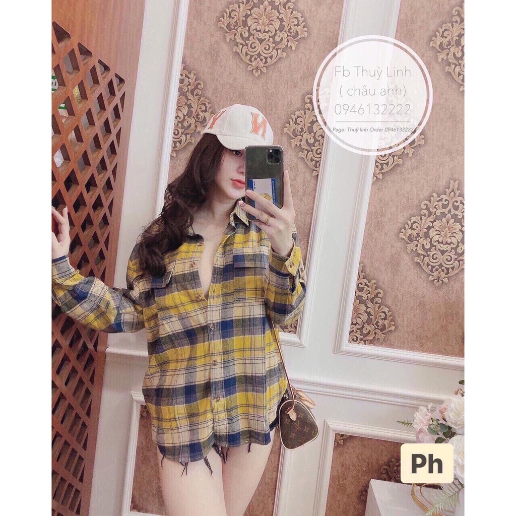 Áo sơ mi nữ oversize form rộng siêu xinh King168 vải lụa ko nhăn ko xù FF02