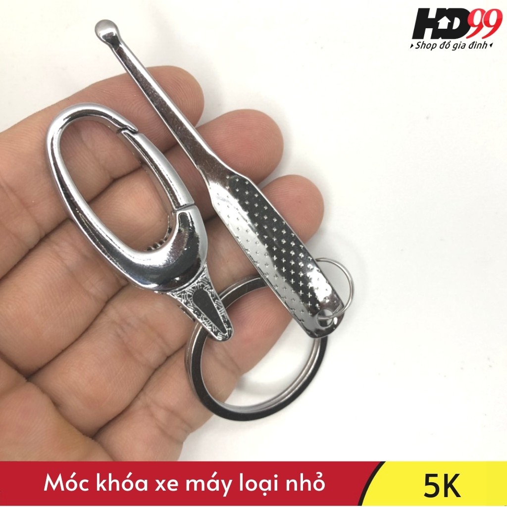 [RẺ VÔ ĐỊCH] Móc Khóa Xe Máy Inox Có Móc Tai Nhỏ  Chỉ 6K