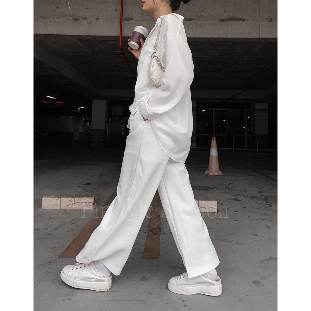 Quần tây ống rộng chít ly ulzzang Fmstyle Saigon 21QTR01CT1301 | BigBuy360 - bigbuy360.vn