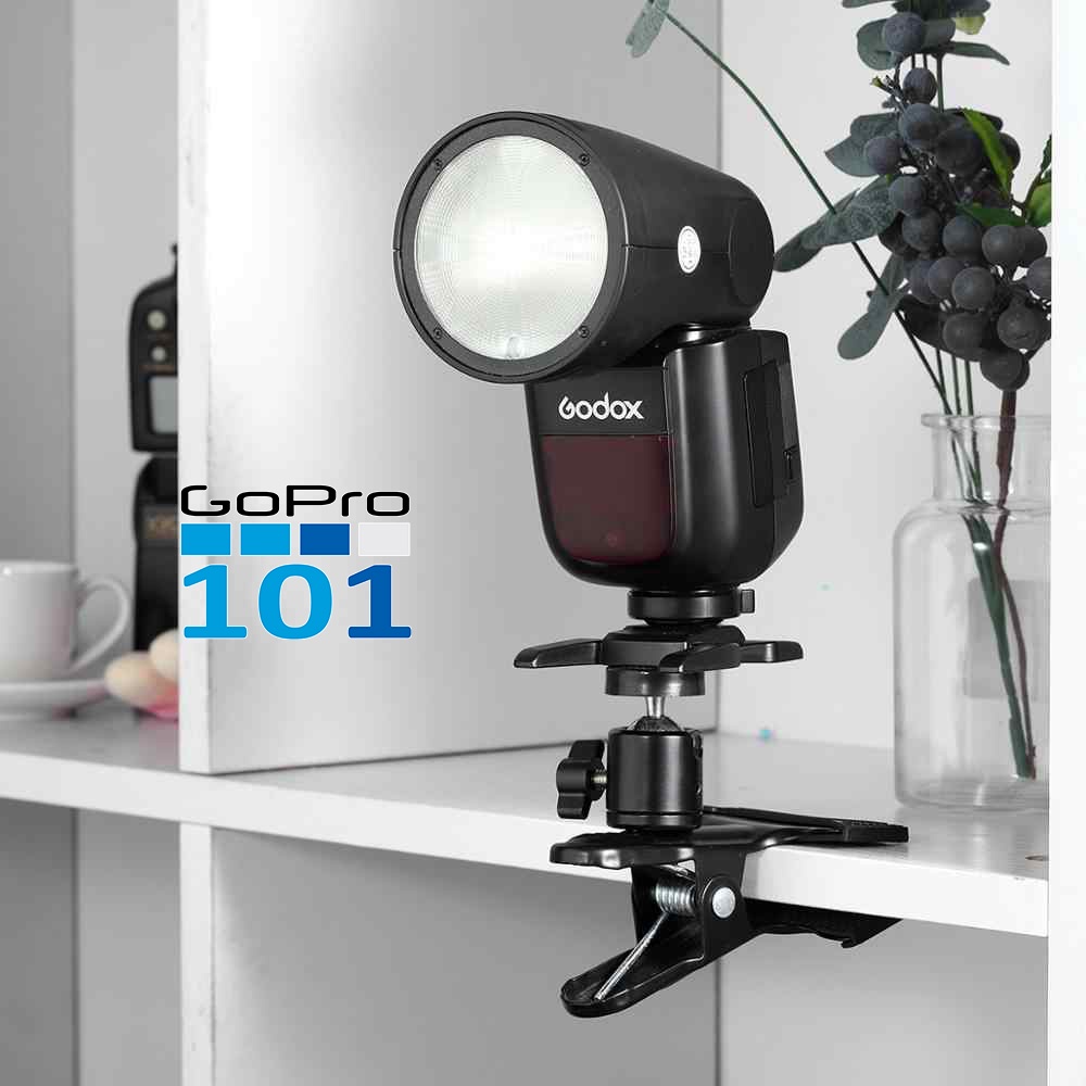 Kẹp Bàn Gopro, action cam bằng Thép kèm đầu xoay 360 - GoPro101