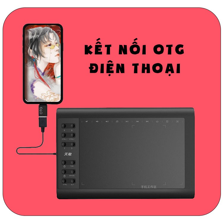 Combo Bảng vẽ điện tử Gaomon 1060pro có bút usb type c viết vẽ đẹp Chính Hãng giá rẻ Bảo hành 12 Tháng -Shop Góc Học Tập