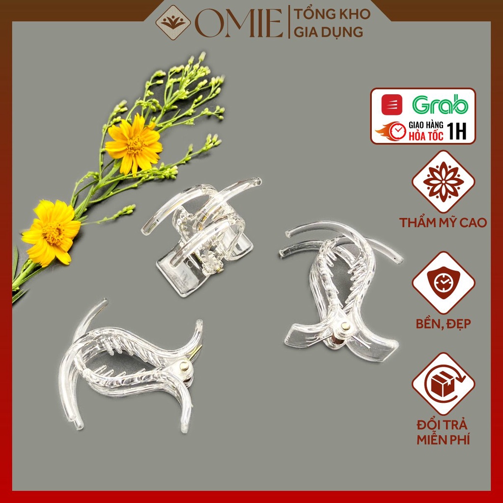 Set 12 kẹp càng cua 3 răng 5 răng OMIE kẹp tóc càng cua tạo xoăn nhẹ phong cách Hàn Quốc