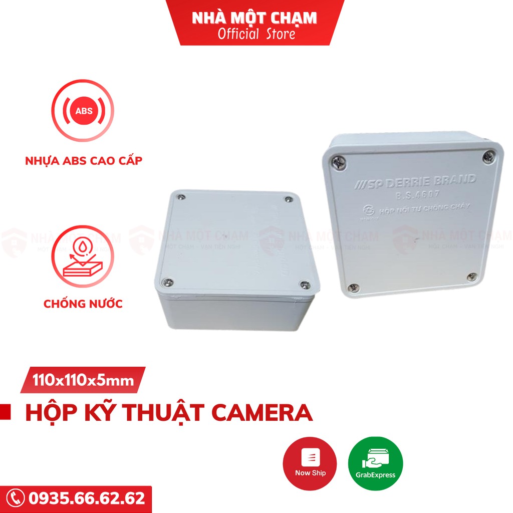 Hộp kỹ thuật camera chống nước, kích thước 110x110x5mm