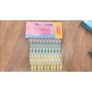Nước muối biển Physiodose và Gifer tép hồng/xanh/ vàng.