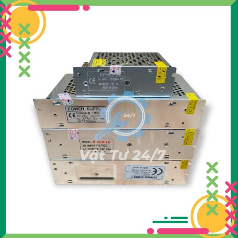 Bộ nguồn tổ ong 220V ra 12V 5A 10A 20A 30A dùng cho đèn Led dây Camera quan sát