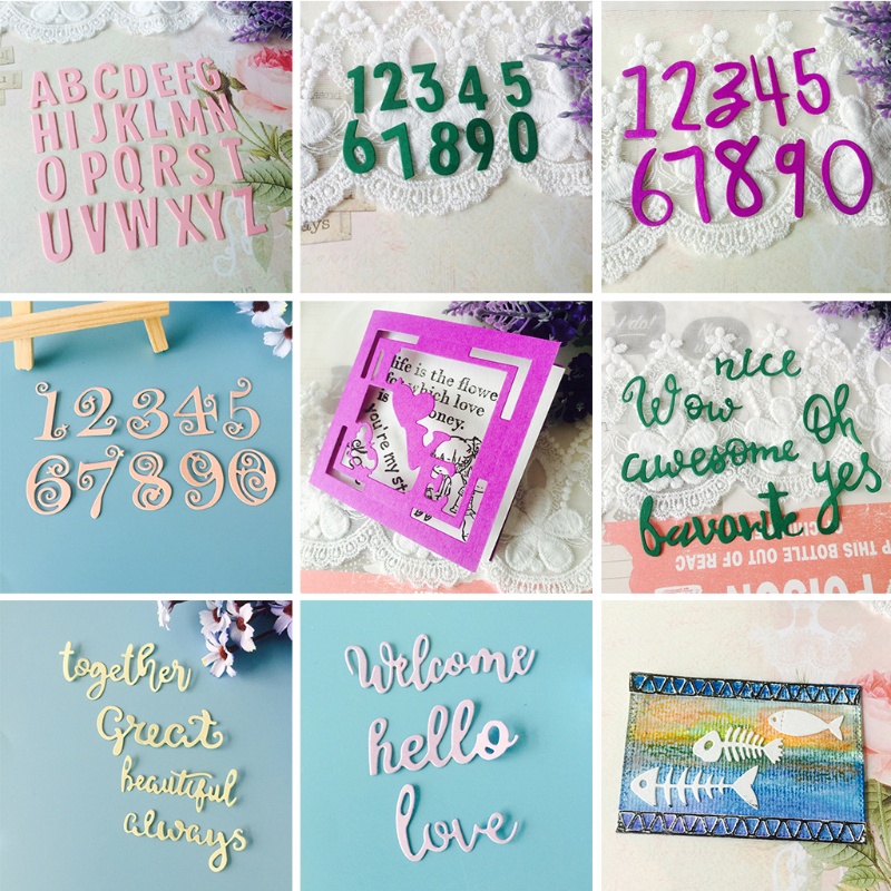 Khuôn Mẫu Cắt Thẻ Trang Trí Album Hình Số