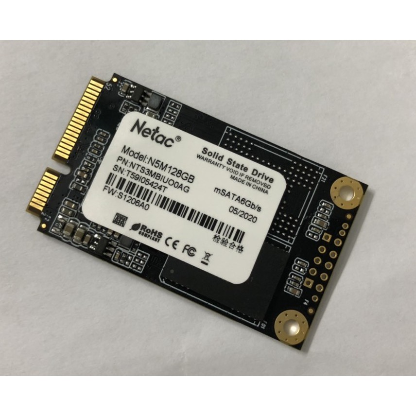 SSD Netac mSATA 128GB N5M SATA3 6Gbs Chính Hãng Dùng Cho Laptop PC - Mới Bảo hành 36 tháng