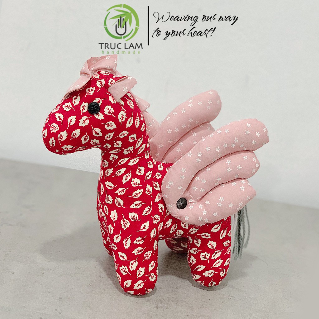 Đồ Chơi Cho Bé Thú Nhồi Bông Hình Con Ngựa Pony Vải Hoa Bông Gòn Cao Cấp P2 – Trúc Lâm Handmade