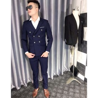 Vest nam cao cấp màu xanh than