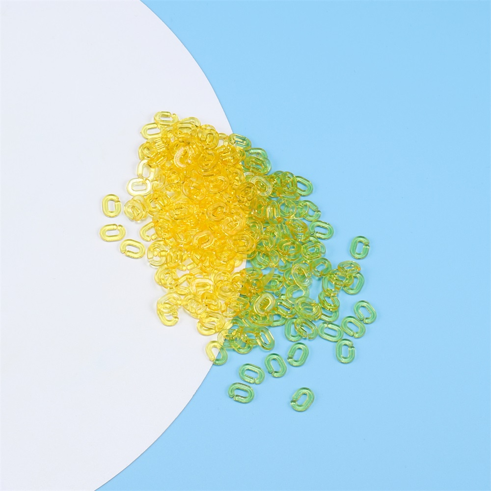 Bộ 200 mắt xích rời bằng acrylic 6 * 9mm để tự làm dây đeo khẩu trang và mắt kính