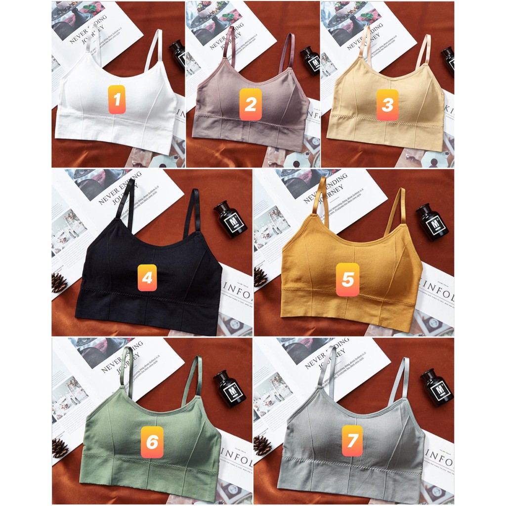 Áo bralette nữ áo bra thun cotton Tăm Hở Lưng Tập Gym 2 dây có chốt chỉnh cỡ PK15 | BigBuy360 - bigbuy360.vn