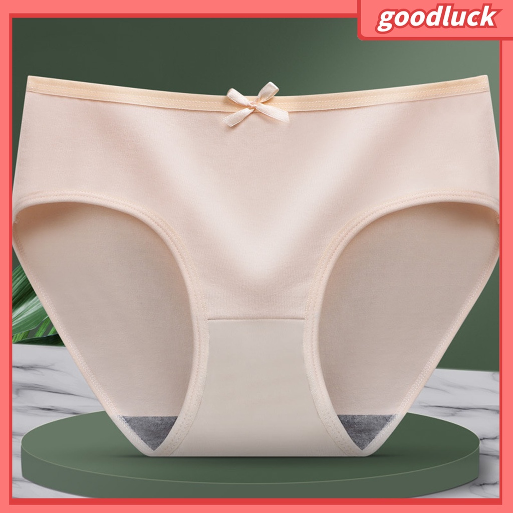 |Golck| Quần Lót Lưng Vừa Co Giãn Thoáng Khí Phong Cách Hàn Quốc Cho Nữ