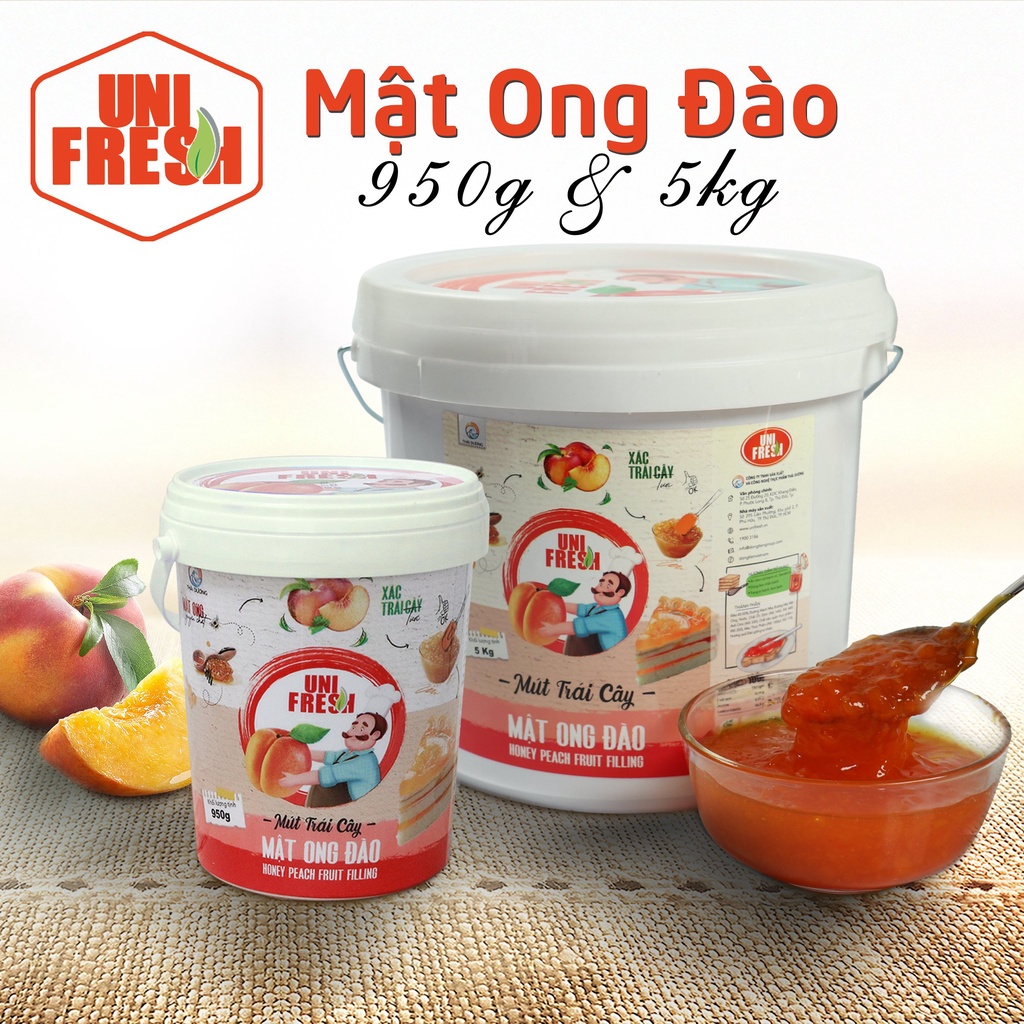 Mứt Trái Cây Vị Mật Ong Đào 950gr - Honey Peach Fruit Filling