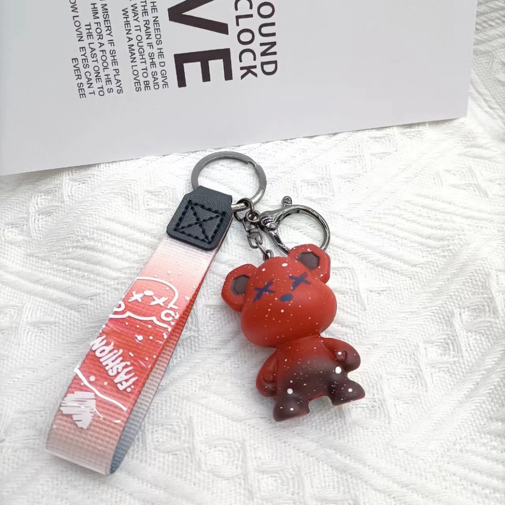 Móc khoá xe máy,ô tô tiện lợi Bolita phong cách Hàn Quốc  - Móc khoá gấu kim tuyến treo balo cute dễ thương