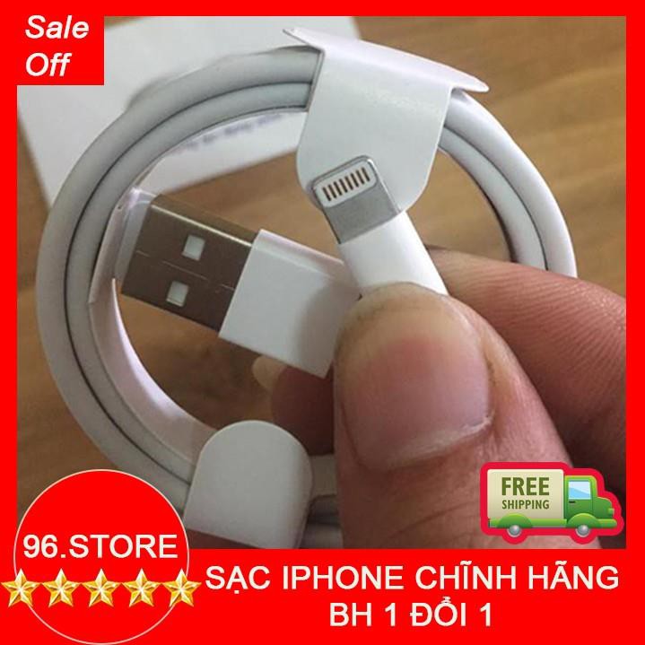 Dây usb sạc iphone xịn , Dây sạc ip dài 1m , cáp sạc ip nhanh cho iphone 5/6/7/8/X chính hãng độ bền cao