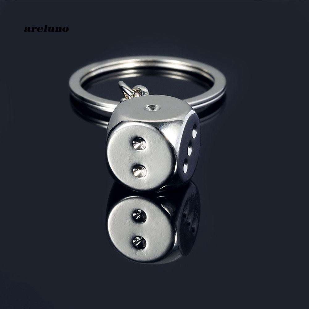 AE ♥ Dice Keyclasp Thời trang Cờ bạc Keyclasp Ring Bag Mặt dây chuyền Phụ kiện trang trí xe hơi