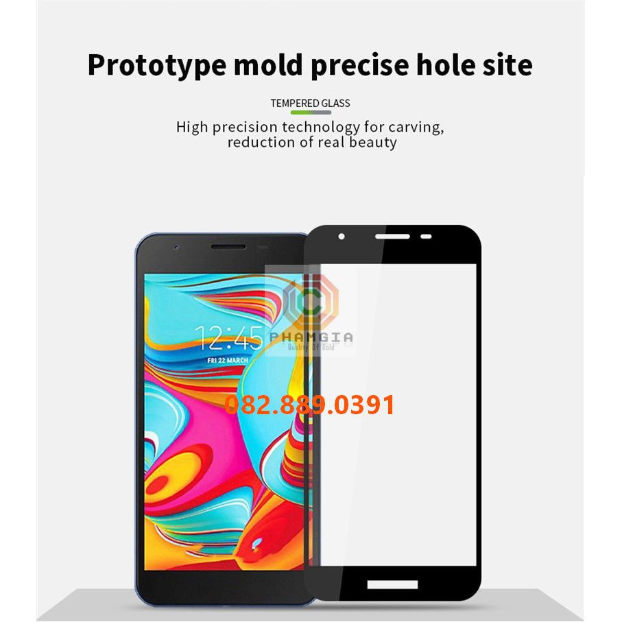 Kính cường lực Samsung A2 CORE full màn, full keo, không li ti