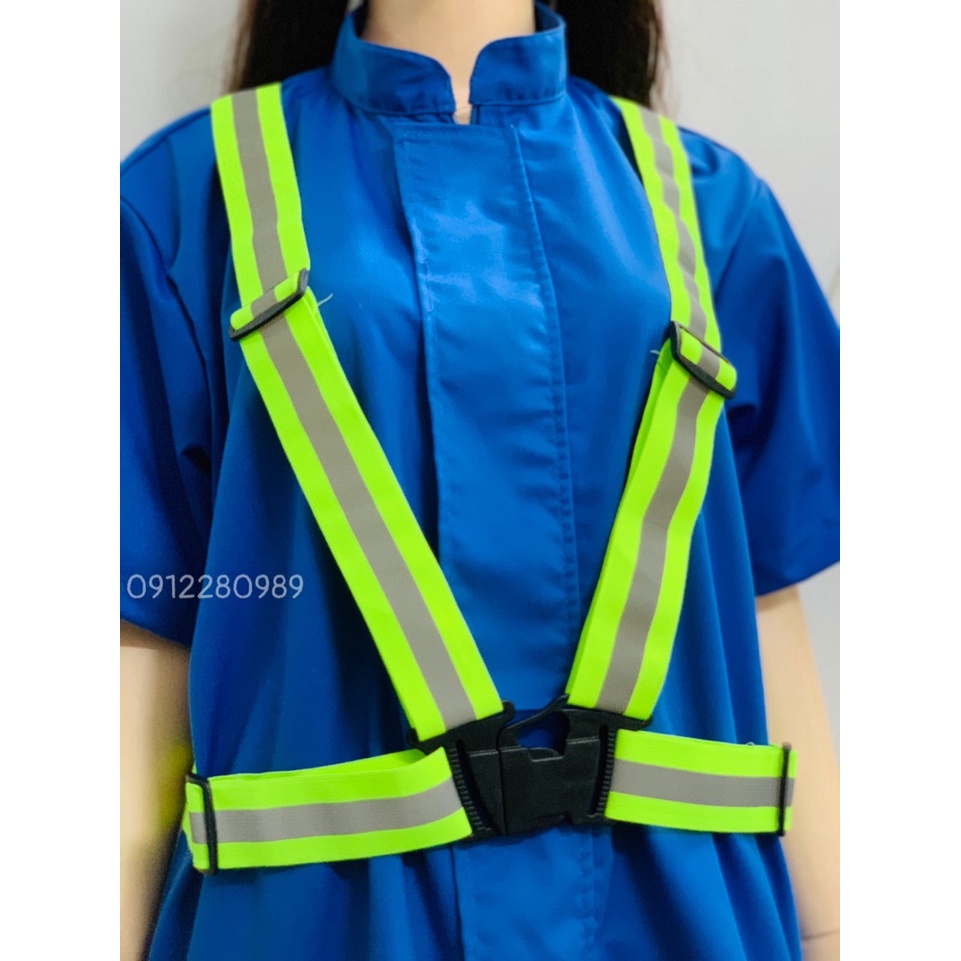 Dây đai phản quang thun co dãn để đi đêm, đi phượt, bảo hộ lao động _ Hình chụp thật