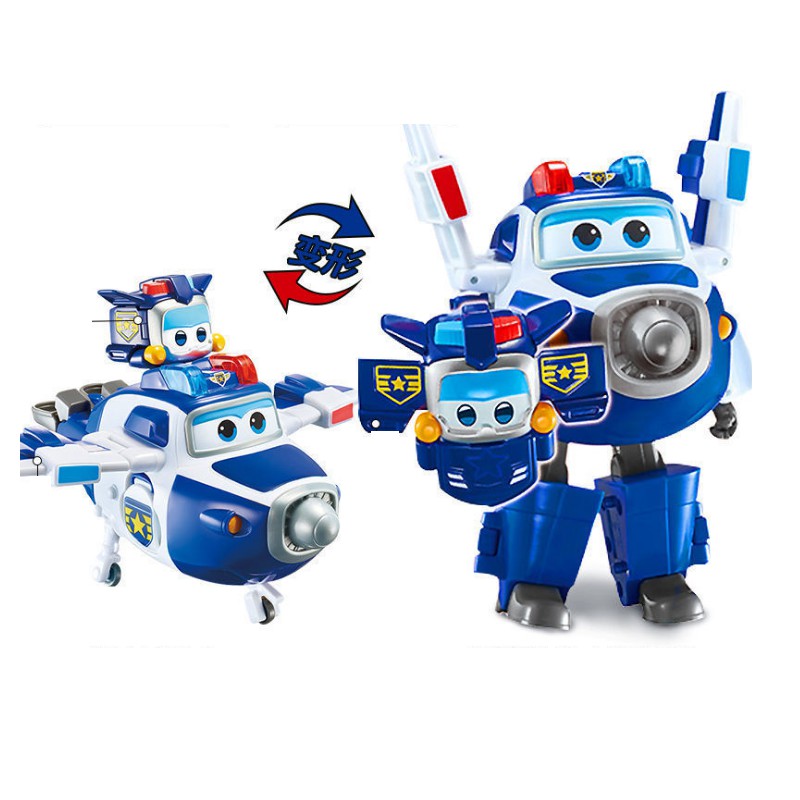 Super wings bộ mô hình cảnh sát paul siêu cấp cỡ lớn và thú cưng đồ chơi trẻ em đội bay siêu đẳng