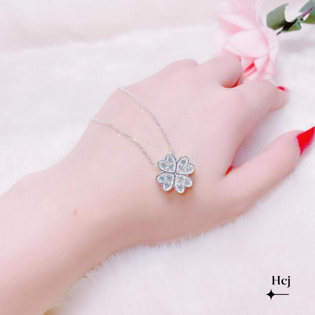vòng cổ cỏ 4 lá bạc ta có hóa đơn tiệm vàng TGJ14.02