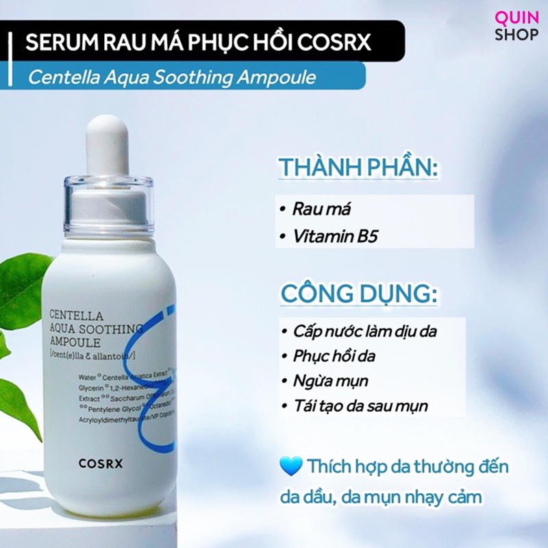 Tinh Chất Dịu Da Cosrx Centella Aqua Soothing Ampoule