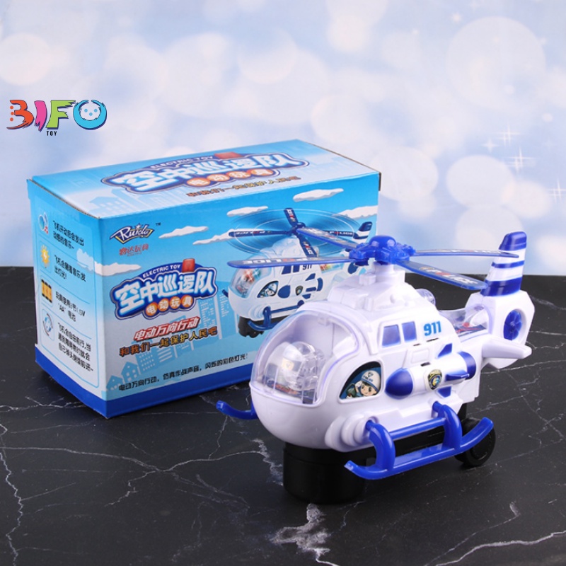 Đồ chơi máy bay trực thăng chạy pin có âm thanh và ánh sáng di chuyển linh hoạt cực hay cho bé yêu