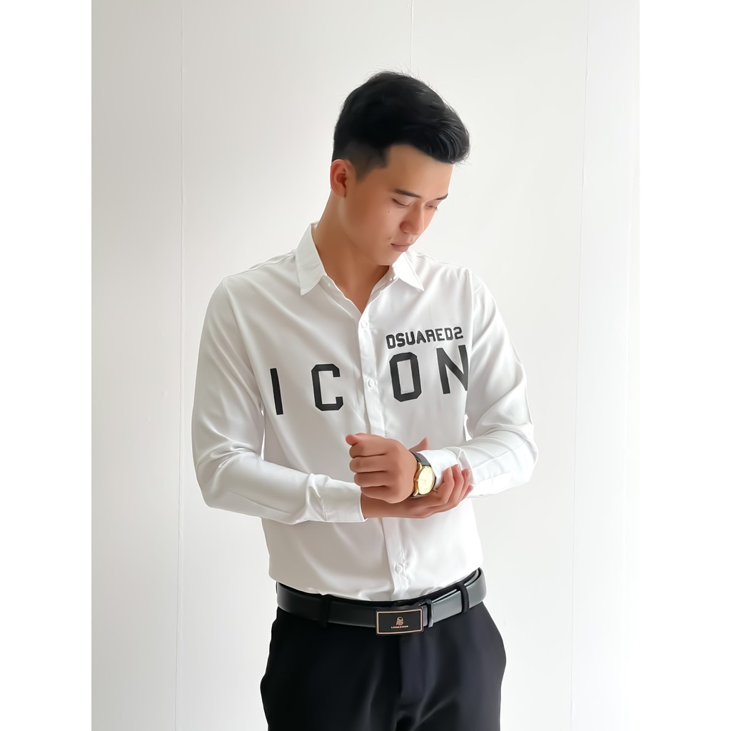 Áo sơ mi nam tay dài họa tiết in nhiệt đẹp . | BigBuy360 - bigbuy360.vn