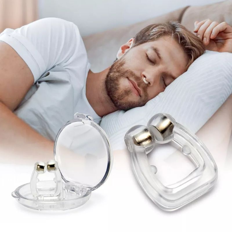 Thiết bị chống ngáy ngủ vòng đeo mũi nam châm chống ngáy - Dụng cụ chống ngáy nam châm ngủ ngon- Giảm tiếng ngáy