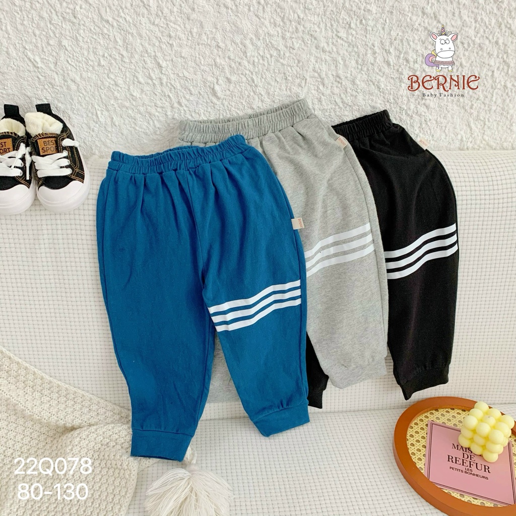 Set 3 quần bé trai Bernie thu đông chất cotton cho bé từ 9-22kg-22078