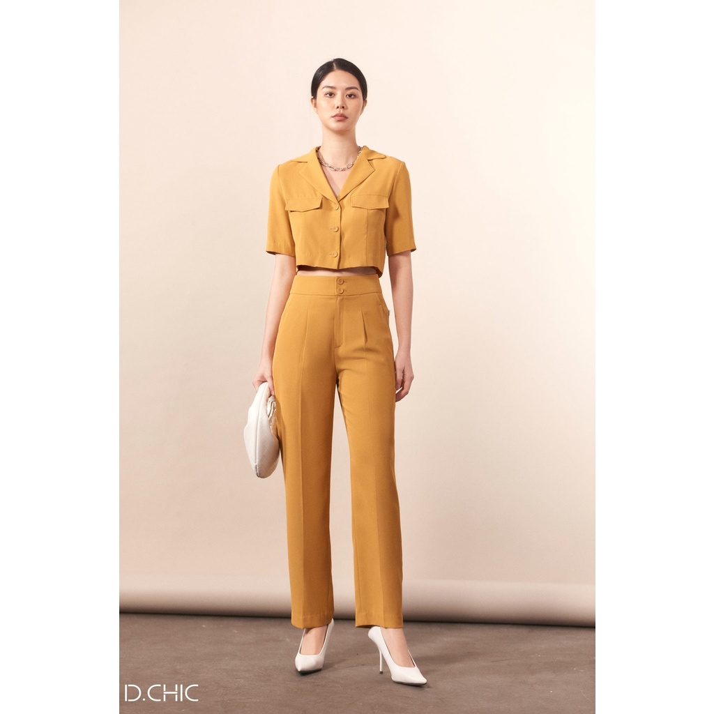 ÁO CROPTOP CỔ 2 VE 2 TÚI ỐP D.CHIC MS: 1811479