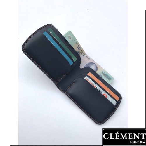 Ví da nam cao cấp, bóp ví nam da bò thật Clément – CM013 - BH 12 tháng - Full box