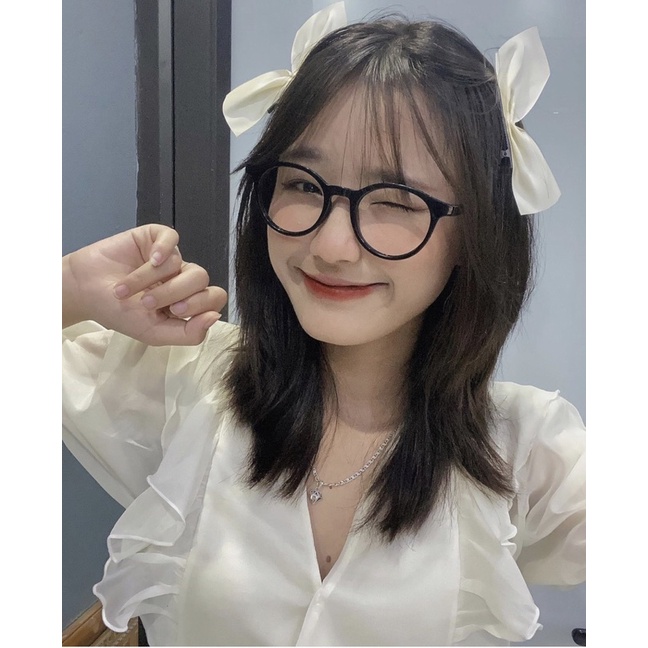 KÍNH GỌNG NHỰA FORM TRÒN XINH -tròng ánh sáng xanh