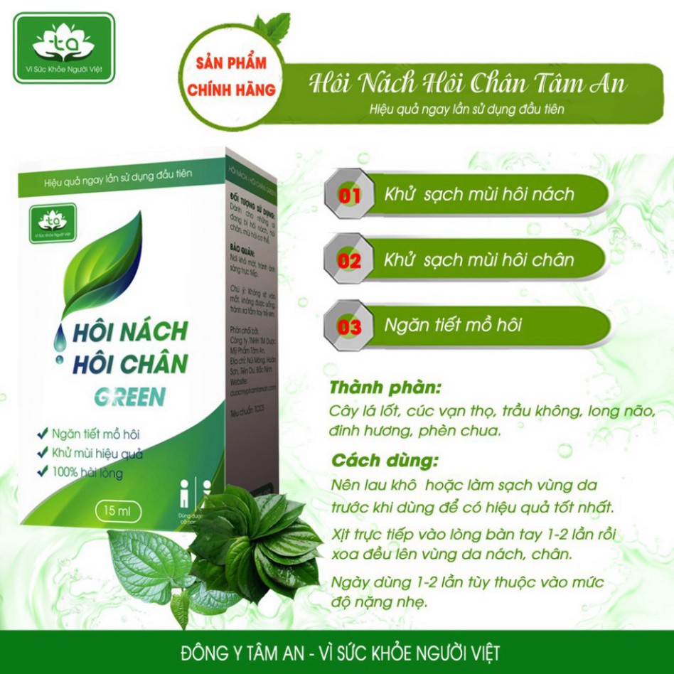 [CHÍNH HÃNG]Xịt Khử Mùi Hôi Nách Hôi Chân Tâm An - Hiệu Quả Ngay Lần Đầu Tiên Sử Dụng | BigBuy360 - bigbuy360.vn