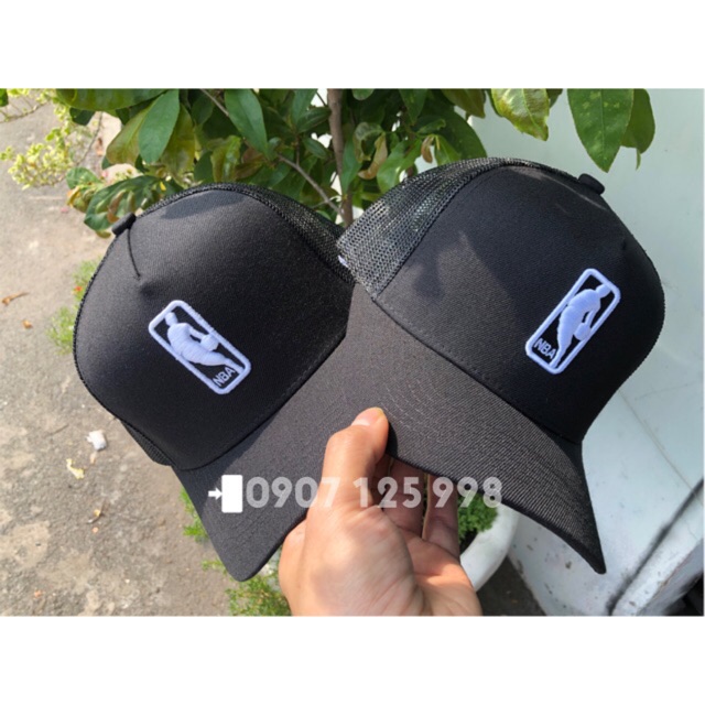 Nón kết phối lưới thêu logo NBA