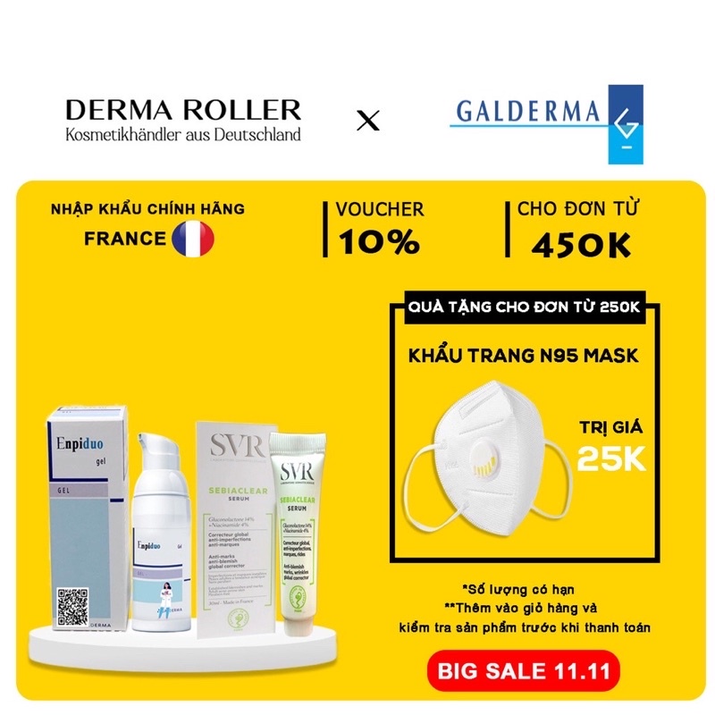 Bộ giảm mụn trứng cá / kem chấm mụn mủ / mụn bọc / mụn ẩn SVR Sebiaclear, Megaduo, Enpi , Epi cos -Derma | BigBuy360 - bigbuy360.vn