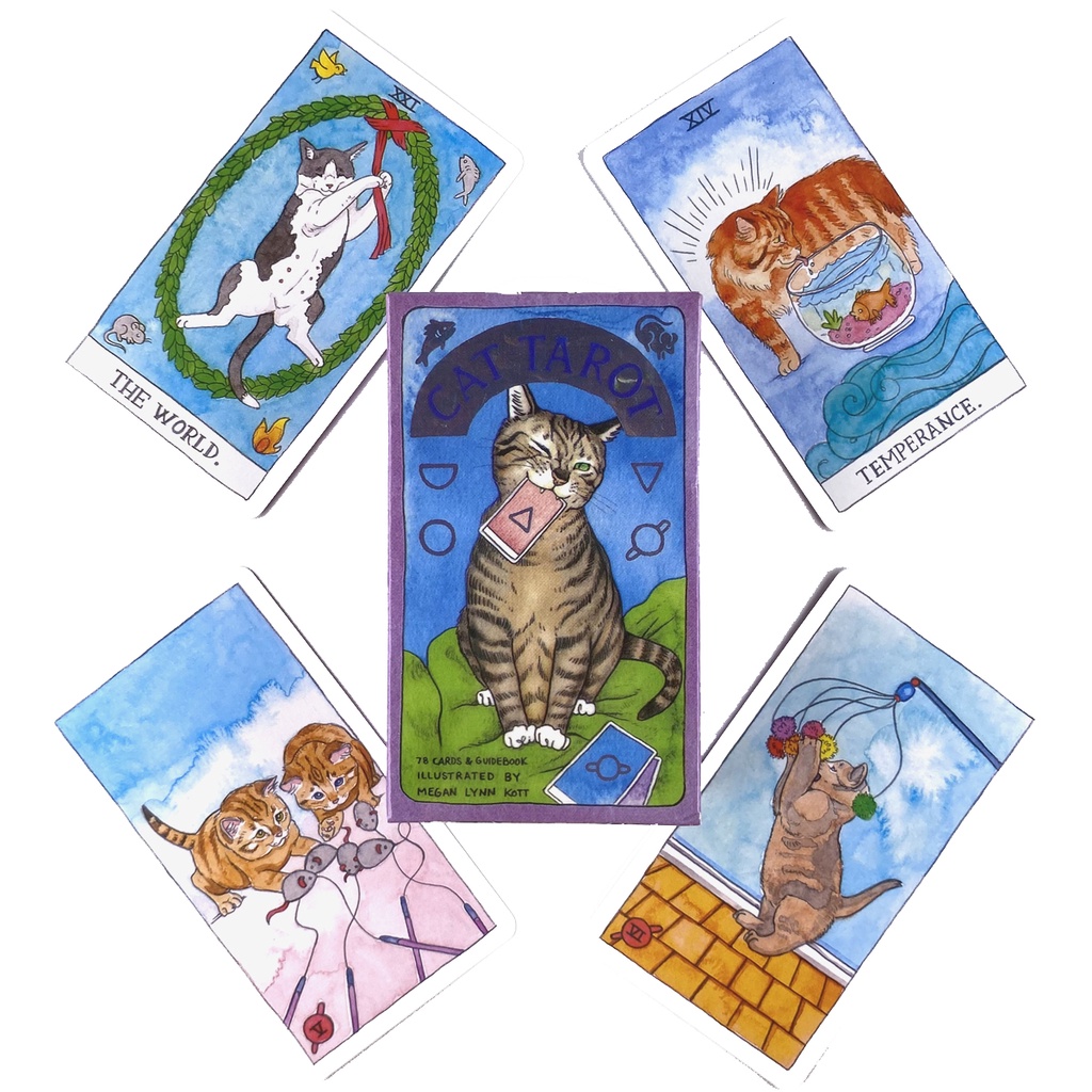 Bộ Bài Tarot Hình Mèo Kèm Sách Hướng Dẫn
