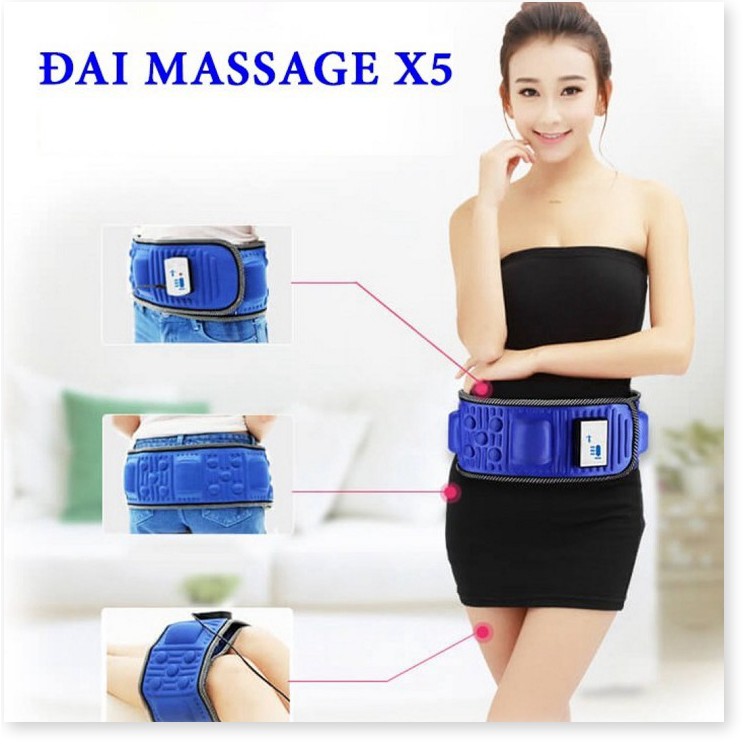 Đai Massage Giảm Mỡ Bụng X5 Hàn Quốc Mẫu Mới 2021 - Máy Mát Xa Tập Cơ Bụng Chính Hãng Slim Super