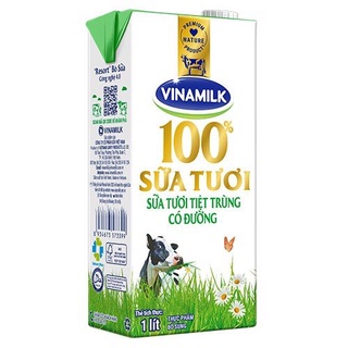 Sữa tươi tiệt trùng Vinamilk không đường/ có đường / ít đường 1L