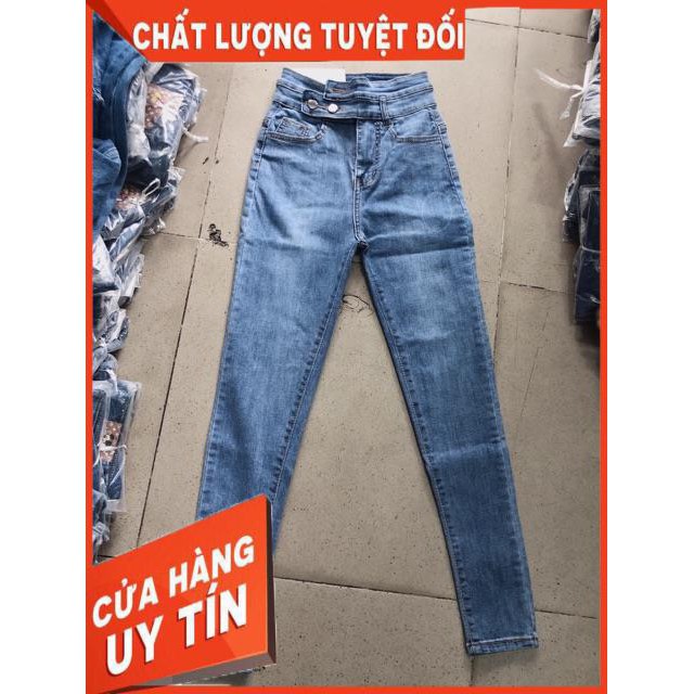 QUẦN JEANS ÔM LƯNG CAO 2 Nút chất siêu mềm giãn | BigBuy360 - bigbuy360.vn