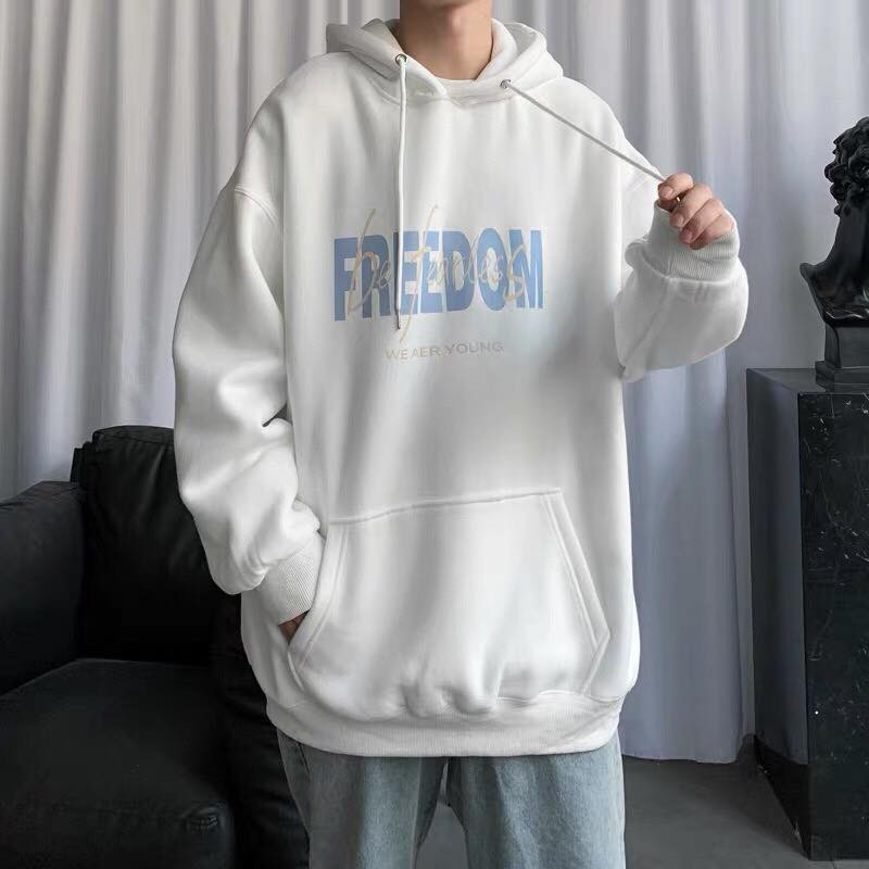 Áo Khoác Hoodie In Hình Freedom Ulzzang Unisex Chất Nỉ Bông Cao Cấp Dáng Rộng Nam Nữ - MM