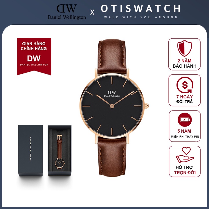 Đồng Hồ Nữ Daniel Wellington Classic Petite St Mawes Black DW Chính Hãng - OtisWatch