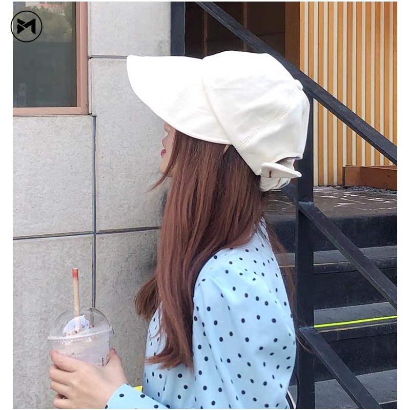 Nón Rộng Vành Hở Chóp Có Gắn Nơ To Chống Tia Uv Thời Trang Mùa Hè 2022 Phong Cách Hàn Quốc Cho Nữ