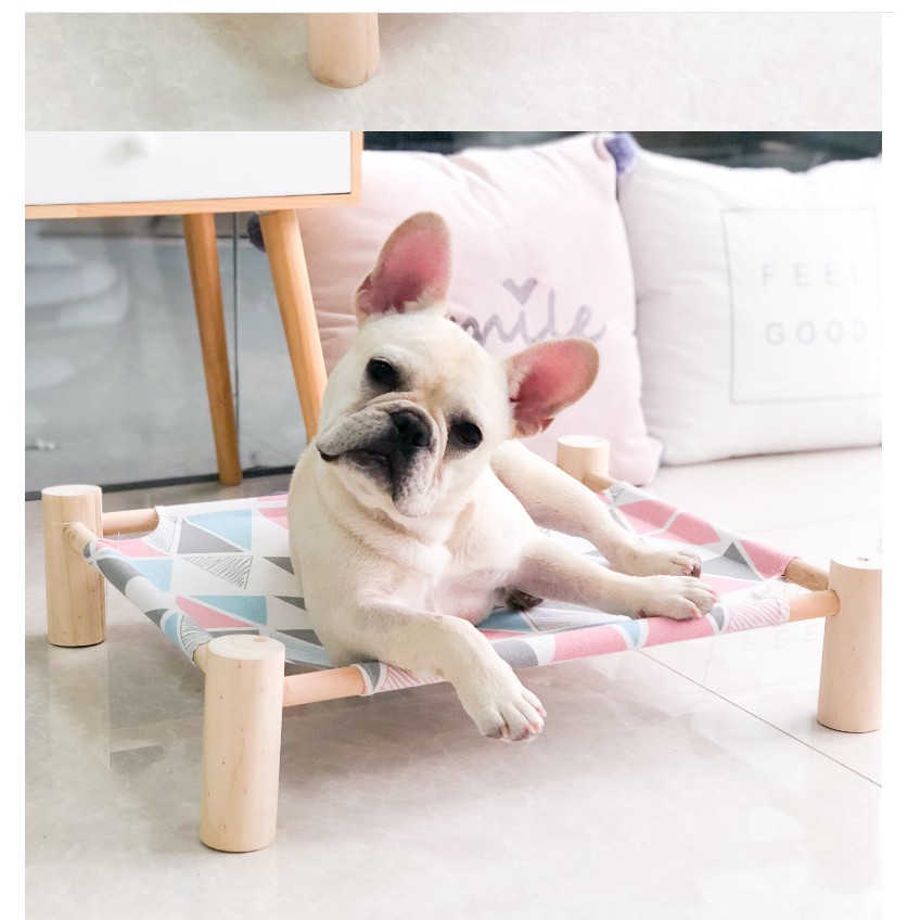 [Mã PET50 giảm 10% - tối đa 50K đơn 250K] GIƯỜNG CHO CHÓ MÈO BẰNG GỖ, GIƯỜNG VÕNG CHO THÚ CƯNG -  LOVE PETS SHOP