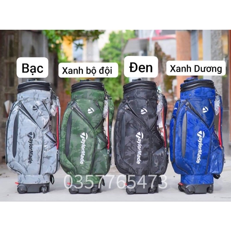 Túi đựng gậy golf bánh xe Titleist, Honma , Taylormade  - chất liệu vải cao cấp