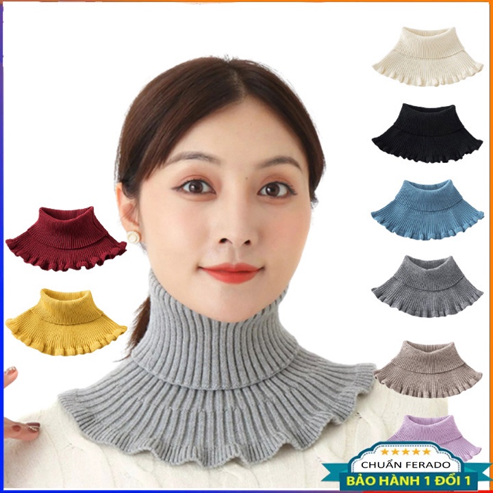 Cổ áo nữ cao cấp giữ ấm mùa đông, có thể tháo rời