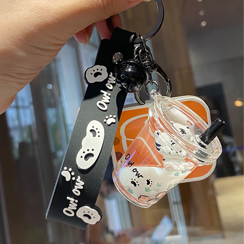 Móc khoá hình bình xăng hổ hoạt hình dễ thương