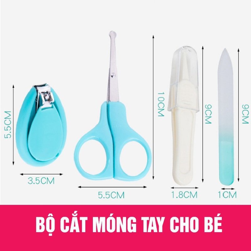 Cắt móng tay set 4 món an toàn cho bé (không hộp)